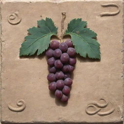 A Mayan glyph representing grapes.