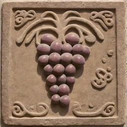 A Mayan glyph representing grapes.