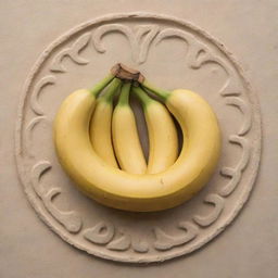 A Mayan glyph outlined image representing bananas.