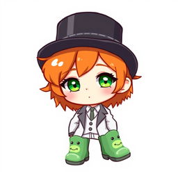 A ginger-haired boy, aged 16, depicted in a whimsical chibi pixel art style