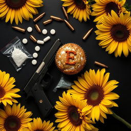 A dark romance book cover featuring a black and yellow background