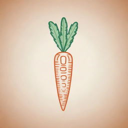 A Mayan glyph outlined image representing a carrot.