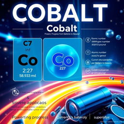 A visually stunning infographic about the element cobalt