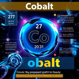 A visually stunning infographic about the element cobalt
