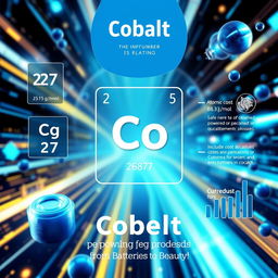 A visually stunning infographic about the element cobalt