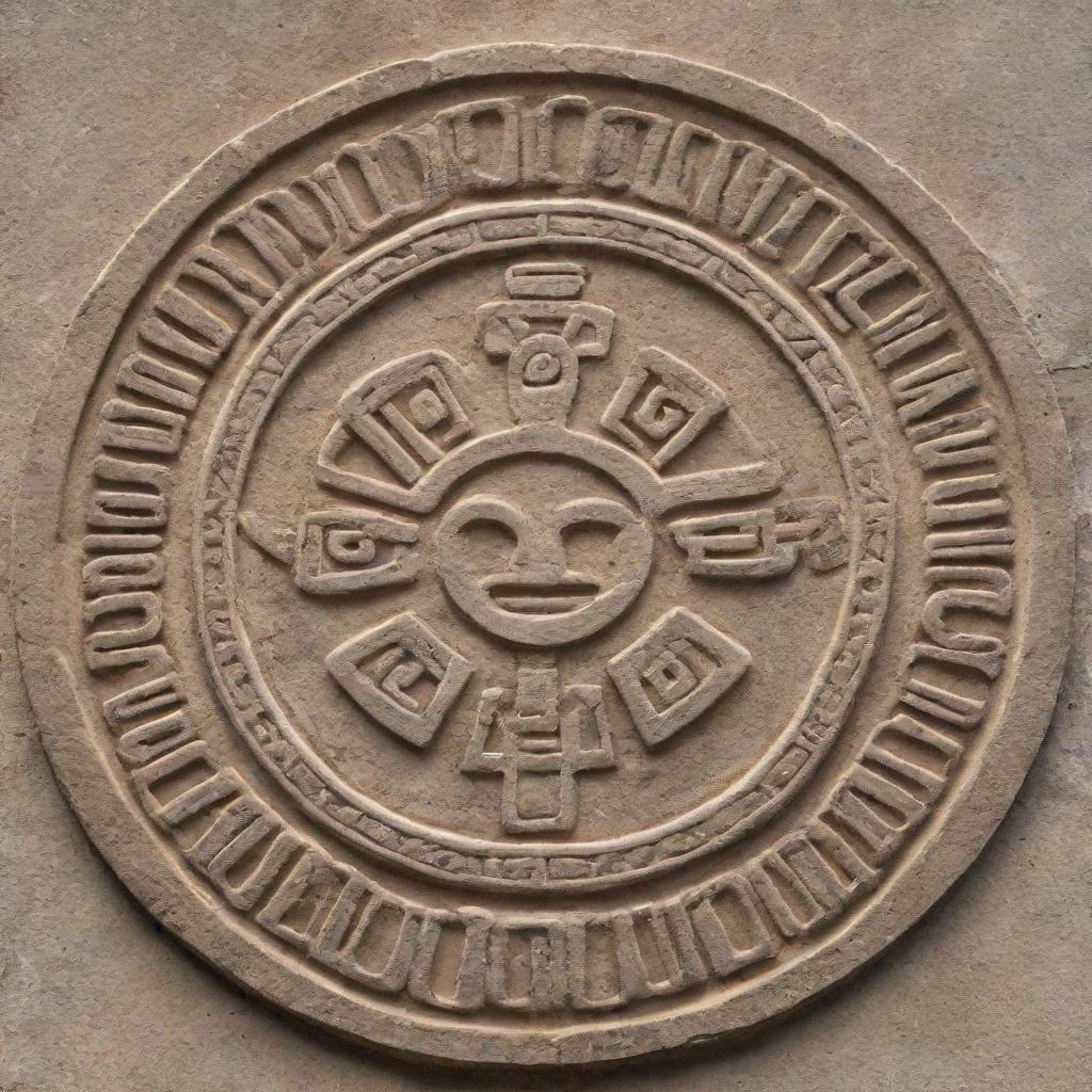 A round Mayan glyph.