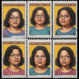 Generate three individual portraits of obese, mixed-race robot girls, exemplifying the drawing style of Robert Crumb