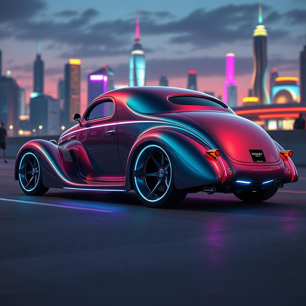 A stunning 1936 Chevrolet Coupe reimagined with futuristic aesthetics