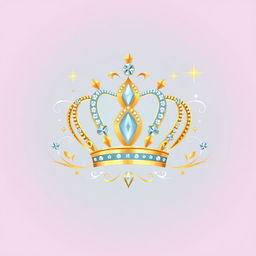 A visually striking logo representing the theme of jewelry, featuring a stylized, intricate crown made of intertwined gold and silver chains, adorned with sparkling gemstones