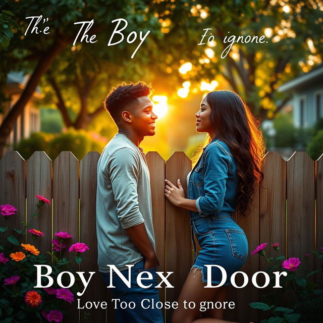 A romantic scene inspired by the book 'The Boy Next Door' by Tható Makhaola