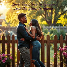 A romantic scene that embodies the essence of the book 'The Boy Next Door' by Tható Makhaola