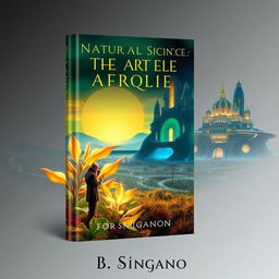 A captivating science fiction book cover for 'The Art of Africa Natural Science' by author B