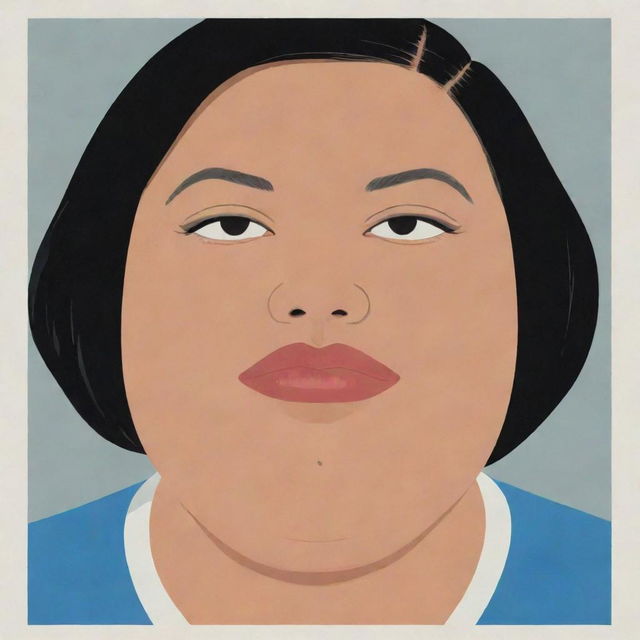 Generate three individual portraits of fat, cyborg girls, curated in the unique comic book style of Chris Ware