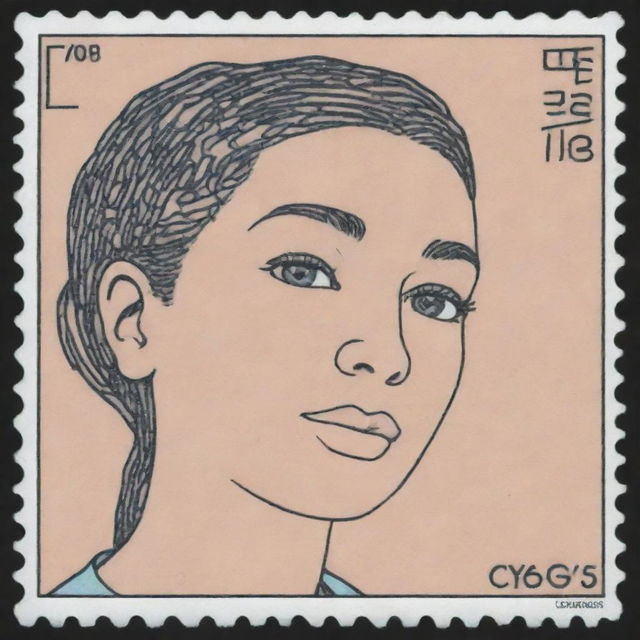 Create three individual portraits of cyborg girls, drawn in the clear line style of Hergé