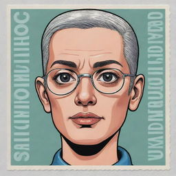 Create three individual illustrated portraits of cyborgs, applying the unique style of Daniel Clowes