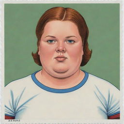 Create three individual illustrated portraits of obese girls as soccer players, drawn in the unique style of Daniel Clowes