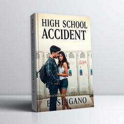 A striking book cover design for a toxic romantic novel titled "High School Accident" by author B