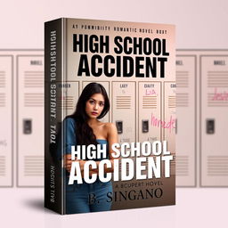 A striking book cover design for a toxic romantic novel titled "High School Accident" by author B