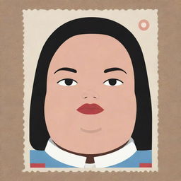 Generate three individual illustrated portraits of fat, robot girls, in the distinct style of Chris Ware