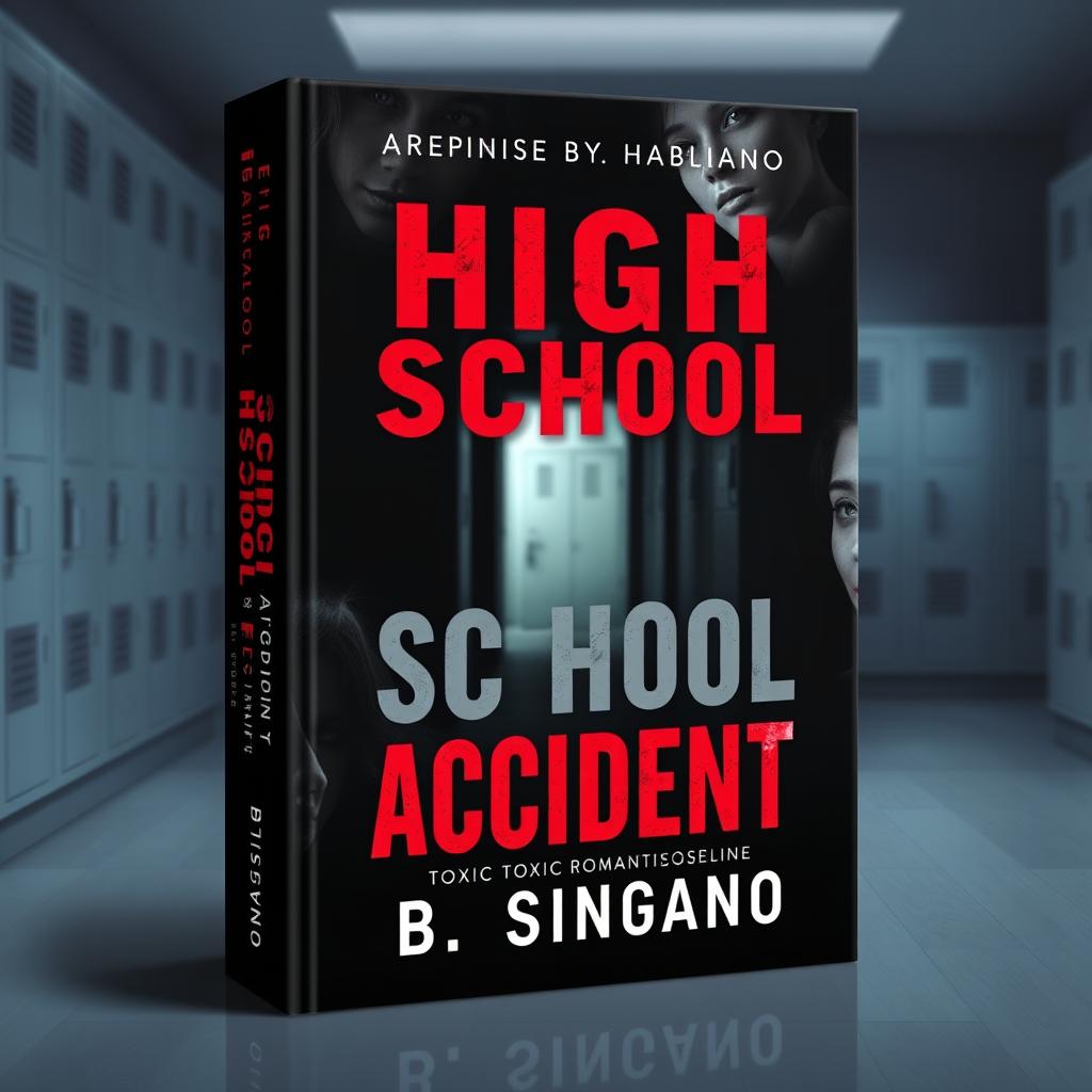 A romantic book cover titled "High School Accident" by author B