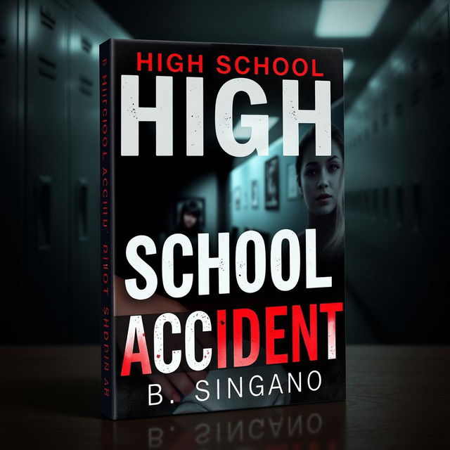 A romantic book cover titled "High School Accident" by author B