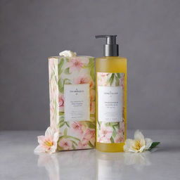 A luxurious package of scented body wash, flavored with tuberose