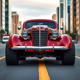 A breathtaking hybrid of a 1936 Chevrolet Coupe, transformed into an exotic supercar lowrider