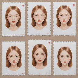 Produce three individual illustrated portraits of girls, in the whimsical, minimalist style of Pierre Le-Tan