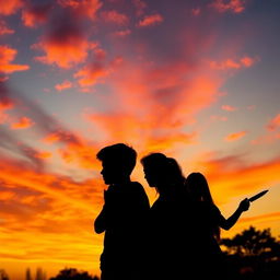 A stunning sunrise featuring a sky adorned with vibrant shades of red and gold