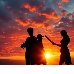 A stunning sunrise featuring a sky adorned with vibrant shades of red and gold