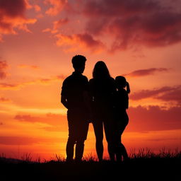 A captivating sunrise featuring a sky beautifully painted in shades of red and gold