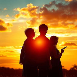 A captivating sunrise featuring a sky beautifully painted in shades of red and gold