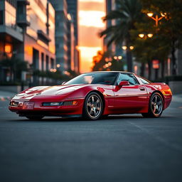 A stunning and unique fusion of a C5 Corvette Z06 and a Porsche 928 S4, showcasing the sleek lines and aggressive stance of both vehicles