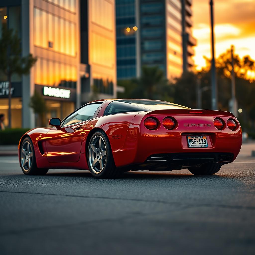 A stunning and unique fusion of a C5 Corvette Z06 and a Porsche 928 S4, showcasing the sleek lines and aggressive stance of both vehicles