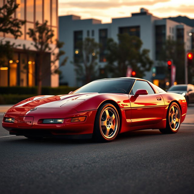 A stunning and unique fusion of a C5 Corvette Z06 and a Porsche 928 S4, showcasing the sleek lines and aggressive stance of both vehicles