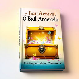 A vibrant and intriguing book cover for 'O Baú Amarelo - Desbloqueando a Memória'