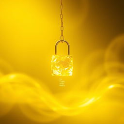 An abstract visual concept titled 'Unlocking the Memory', with a dominant yellow color palette