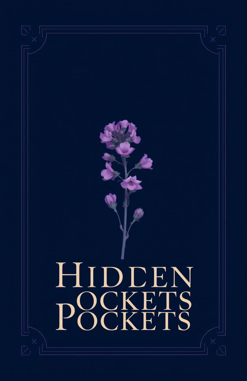 A captivating poetry book cover for 'Hidden Pockets'