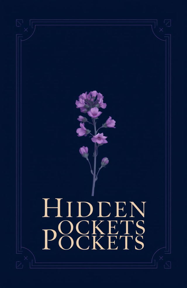 A captivating poetry book cover for 'Hidden Pockets'