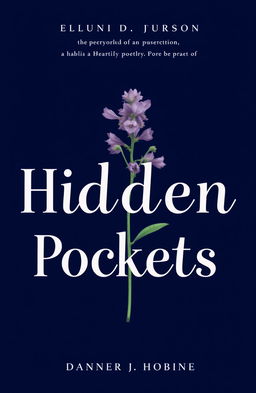 A captivating poetry book cover for 'Hidden Pockets'