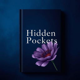 A captivating book cover design for a poetry book titled 'Hidden Pockets'