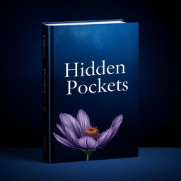 A captivating book cover design for a poetry book titled 'Hidden Pockets'