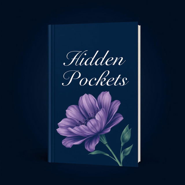 A captivating book cover design for a poetry book titled 'Hidden Pockets'