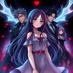 An anime-style cover featuring a girl with long, flowing hair, exuding charm and beauty