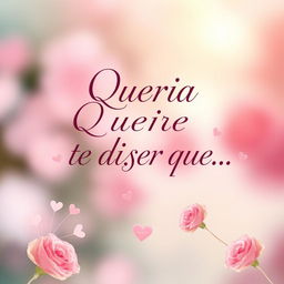 A book cover design for the title 'Queria te dizer que
