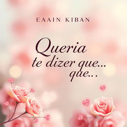 A book cover design for the title 'Queria te dizer que