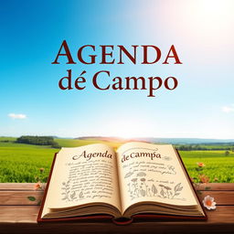 A beautiful book cover design titled 'Agenda de Campo'
