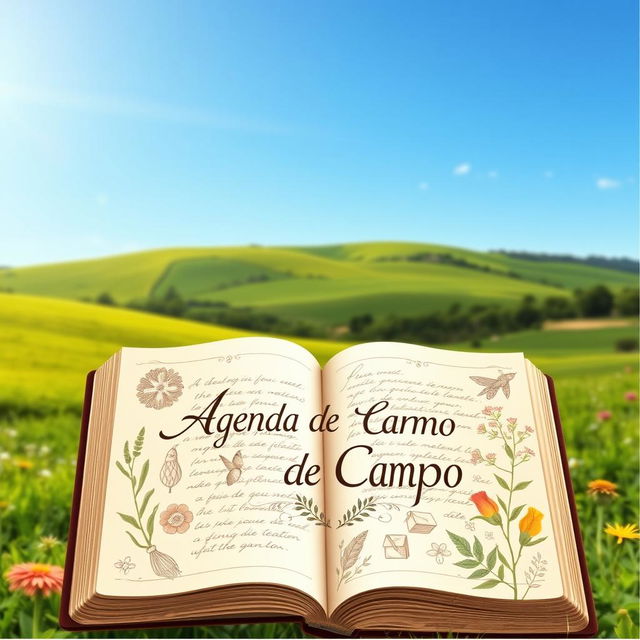 A beautiful book cover design titled 'Agenda de Campo'