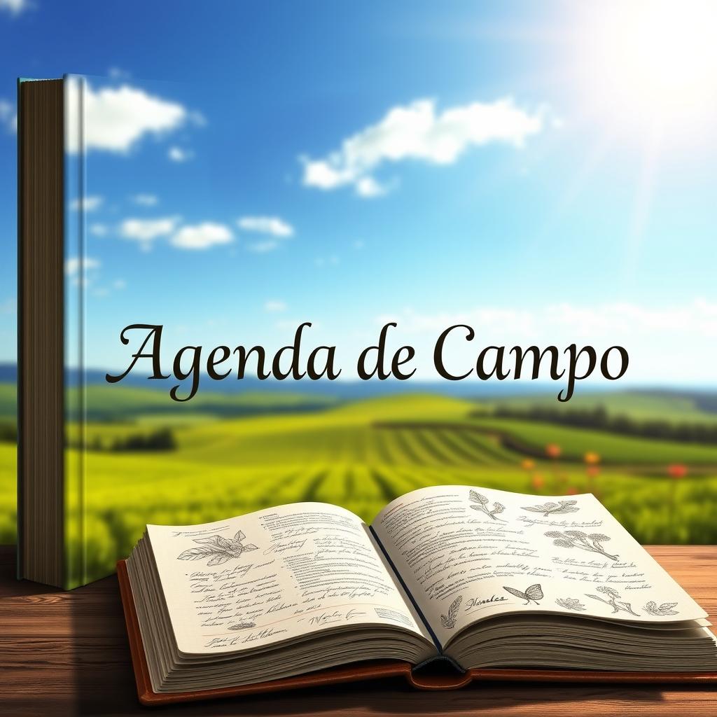 A beautiful book cover design titled 'Agenda de Campo'