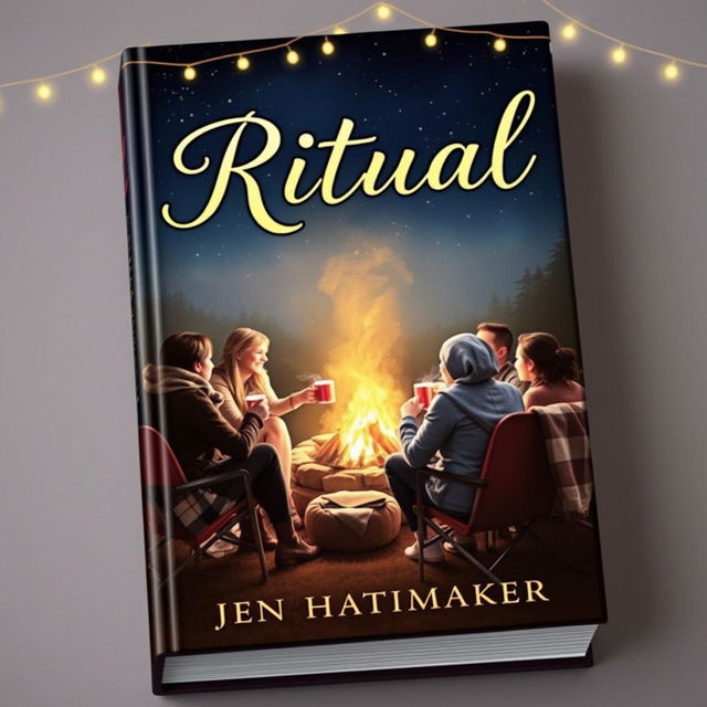 A captivating book cover design for 'Ritual' by Jen Hatmaker, featuring an enchanting scene that highlights the beauty of meaningful traditions